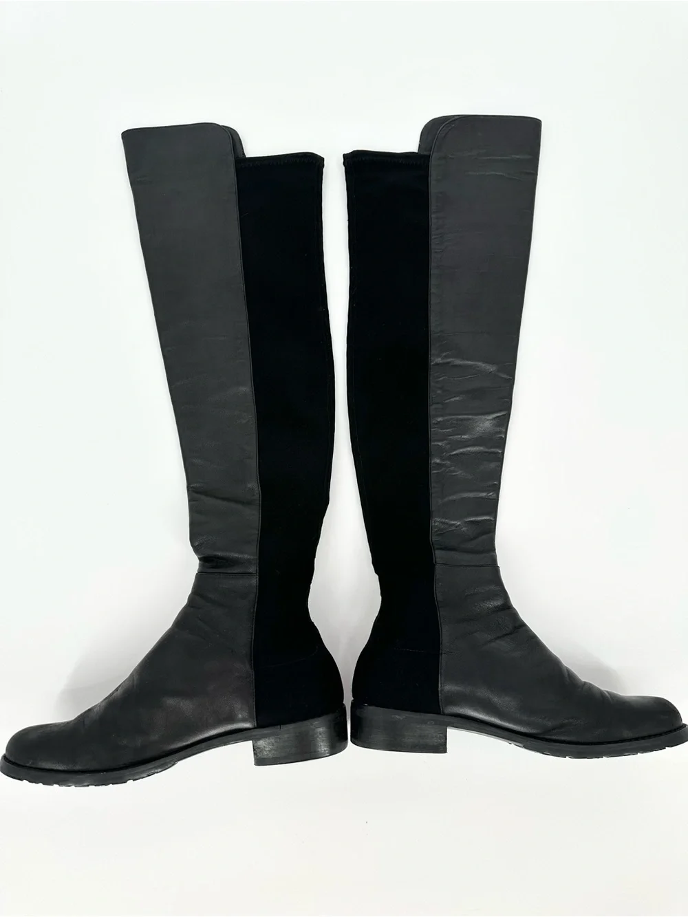 Stuart Weitzman 5050 Over-The-Knee Boots Leather Black Stretchy